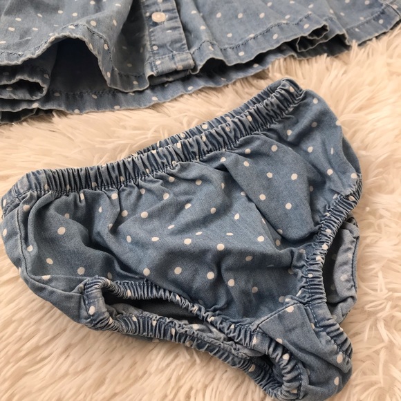 ❌Sold❌🎈Joe Fresh Baby Girl Denim Dress🎈🍭 - Picture 3 of 4